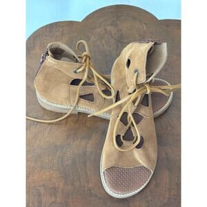 NIB Casta Portugal Isha Gladiator Leather Sandal Tan #0594 EU 38